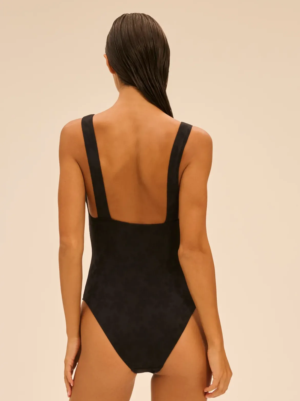 Maillot de bain 1 pièce sans armature - Noir