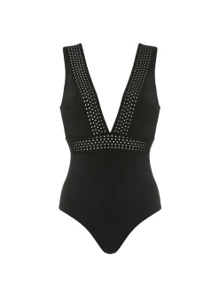Maillot de bain 1 pièce sans armature - Noir