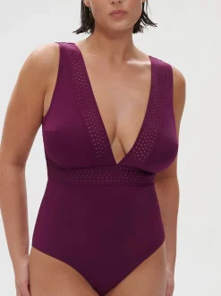 Maillot de bain 1 pièce sans armature - Mûre