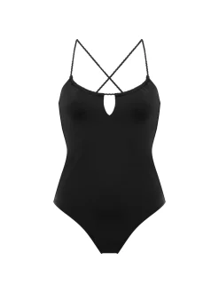 Maillot de bain 1 pièce sans armature - Noir