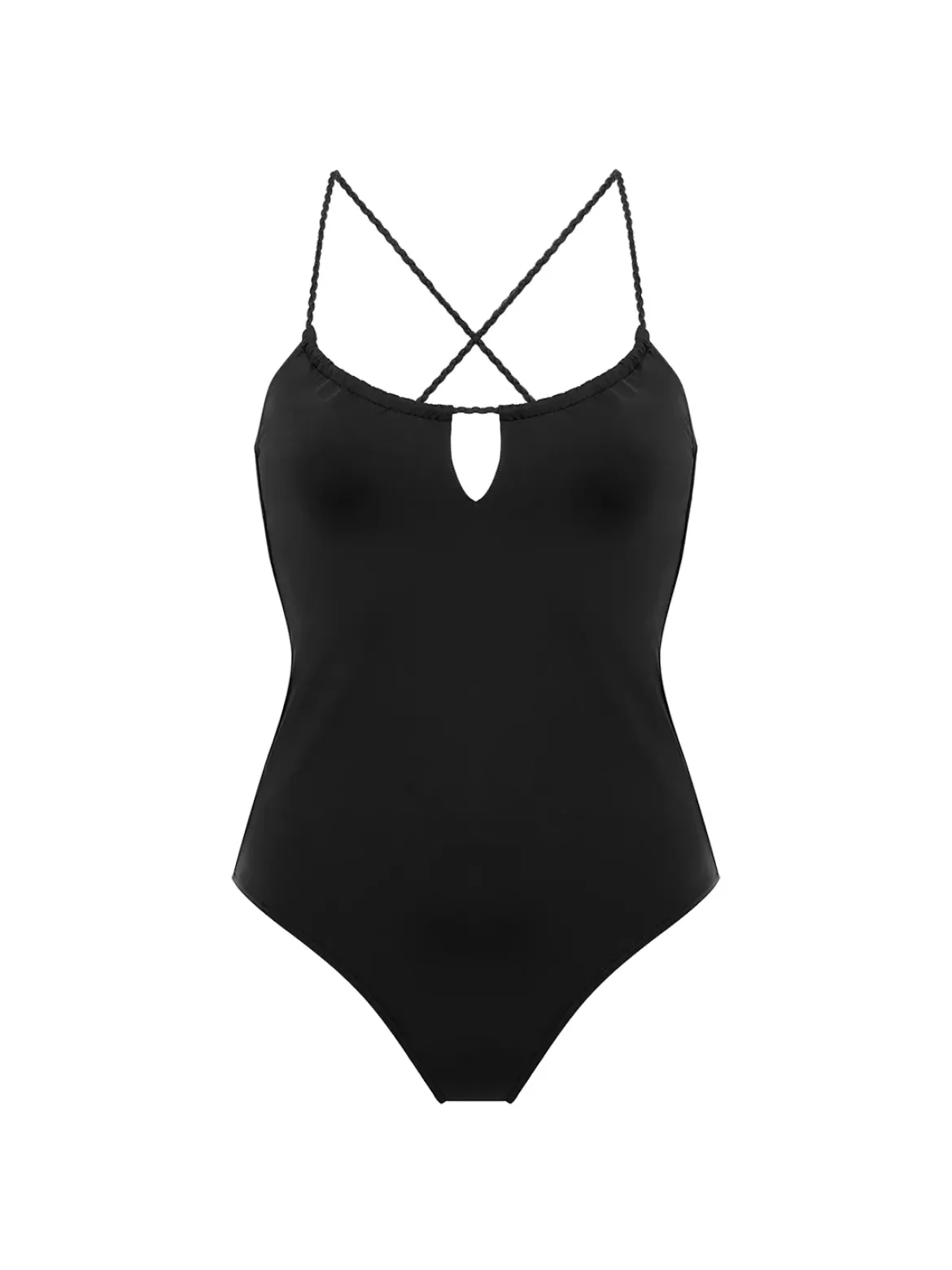 Maillot de bain 1 pièce sans armature - Noir
