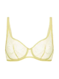 Soutien-gorge armatures décolleté galbé - Jaune Yuzu