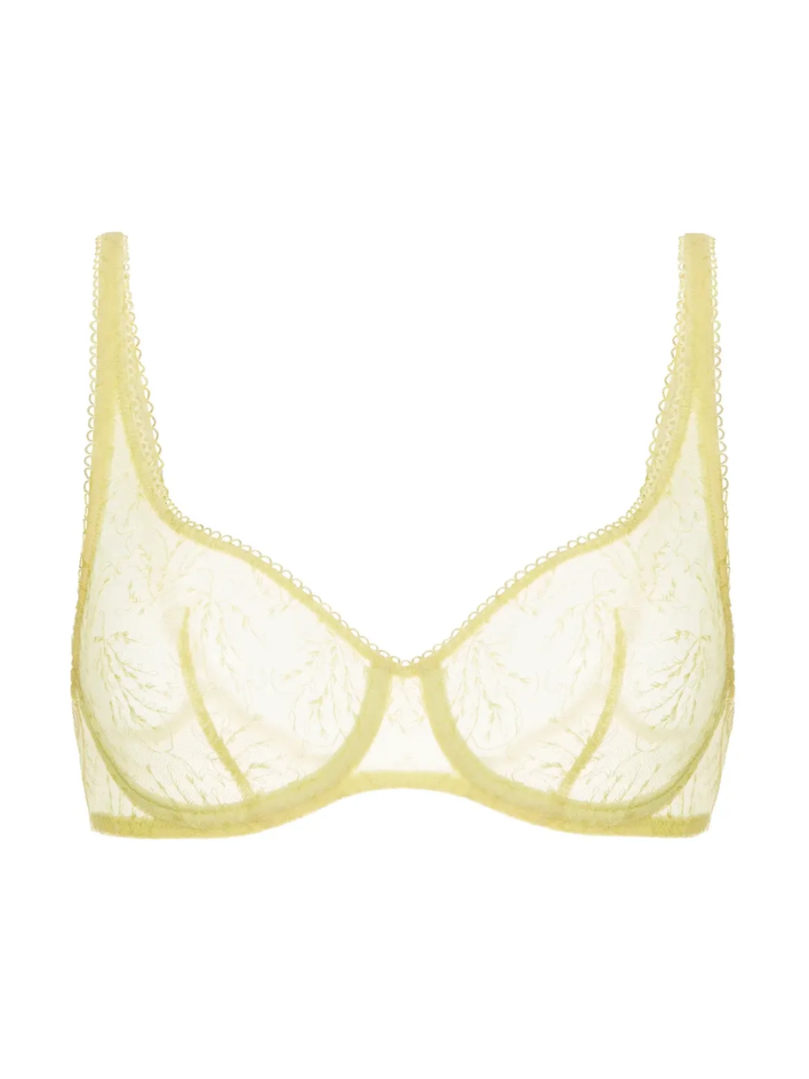 Soutien-gorge armatures décolleté galbé - Jaune Yuzu