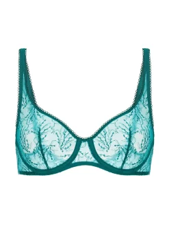 Soutien-gorge armatures décolleté galbé - Vert émeraude