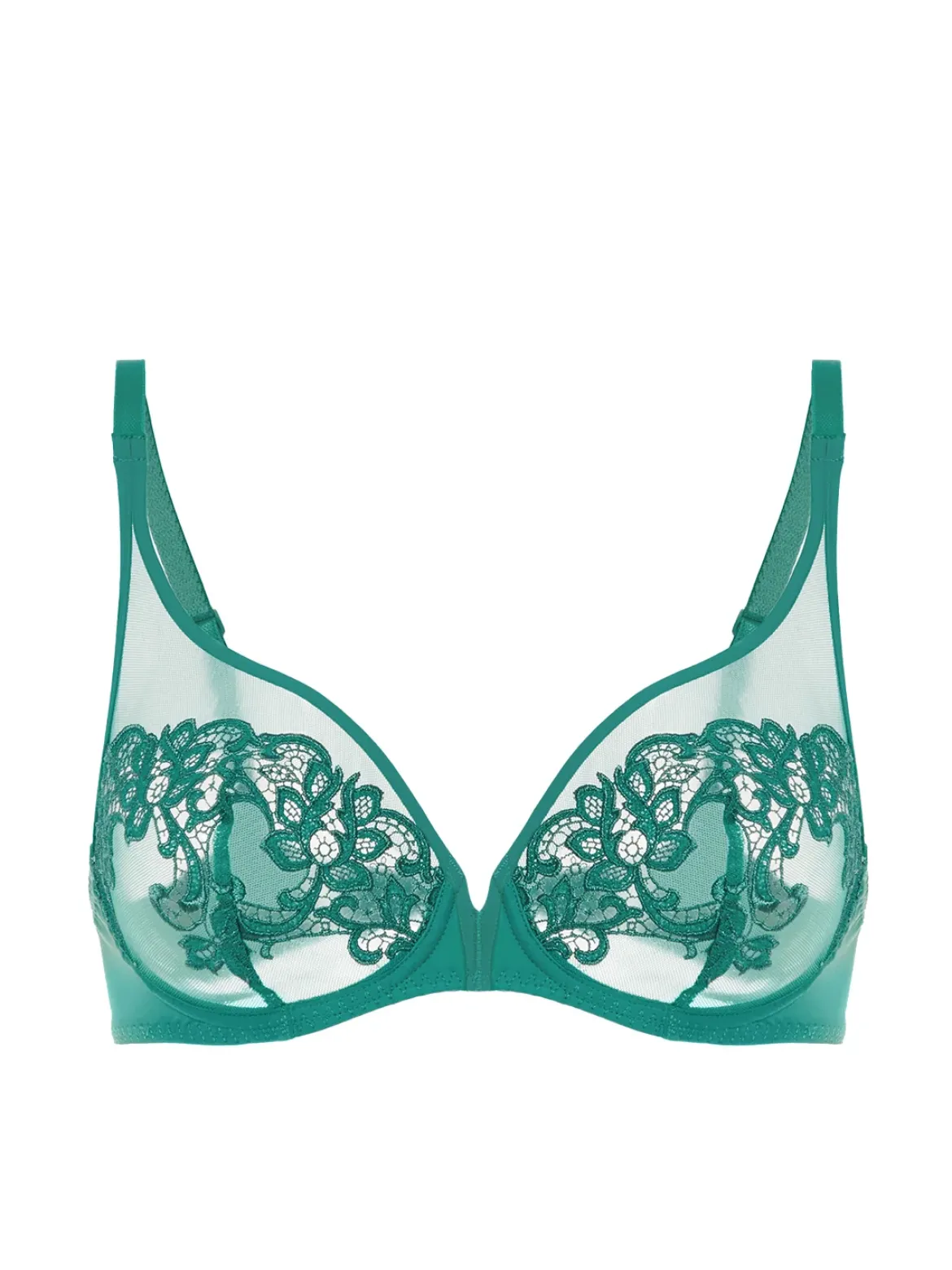 Soutien-gorge avec armature décolleté plongeant - Vert Garden