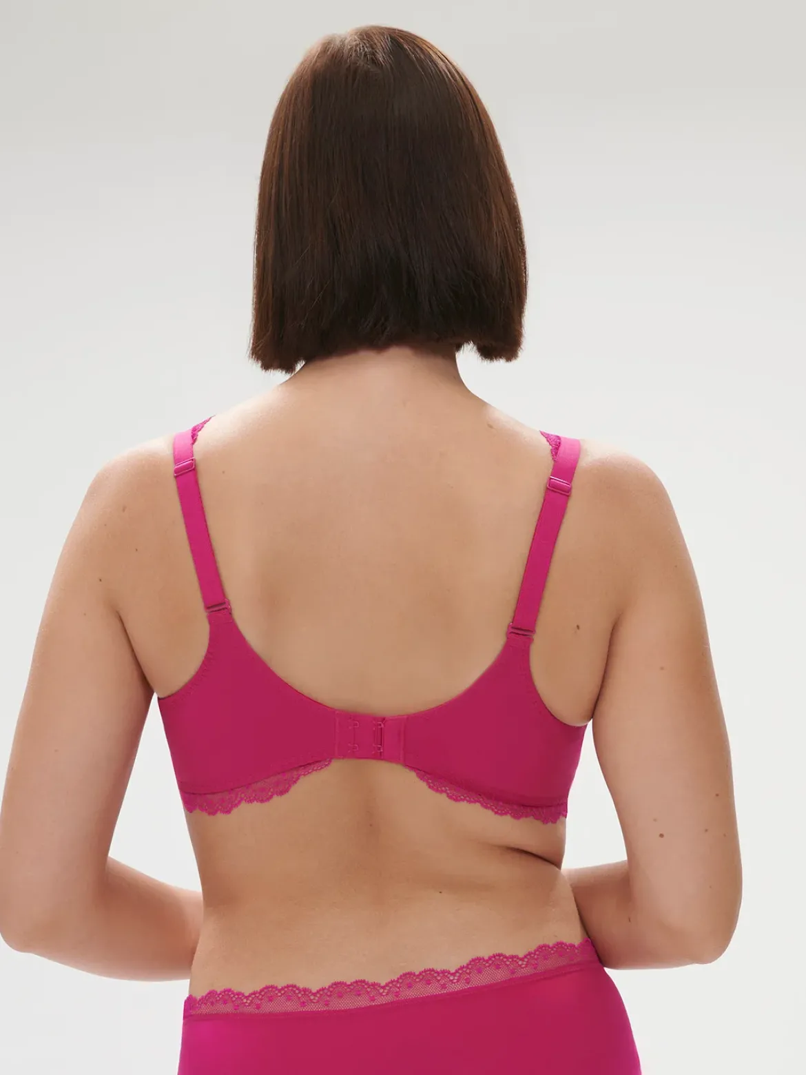 Soutien-gorge avec armature décolleté carré - Rose Hibiscus