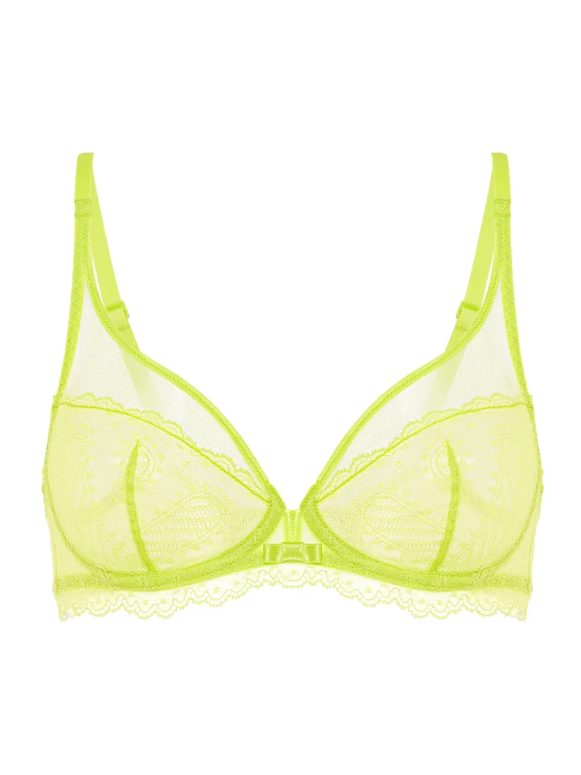 Soutien-gorge avec armature décolleté plongeant - Lime