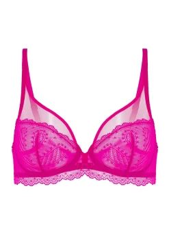 Soutien-gorge avec armature décolleté plongeant - Rose Hibiscus