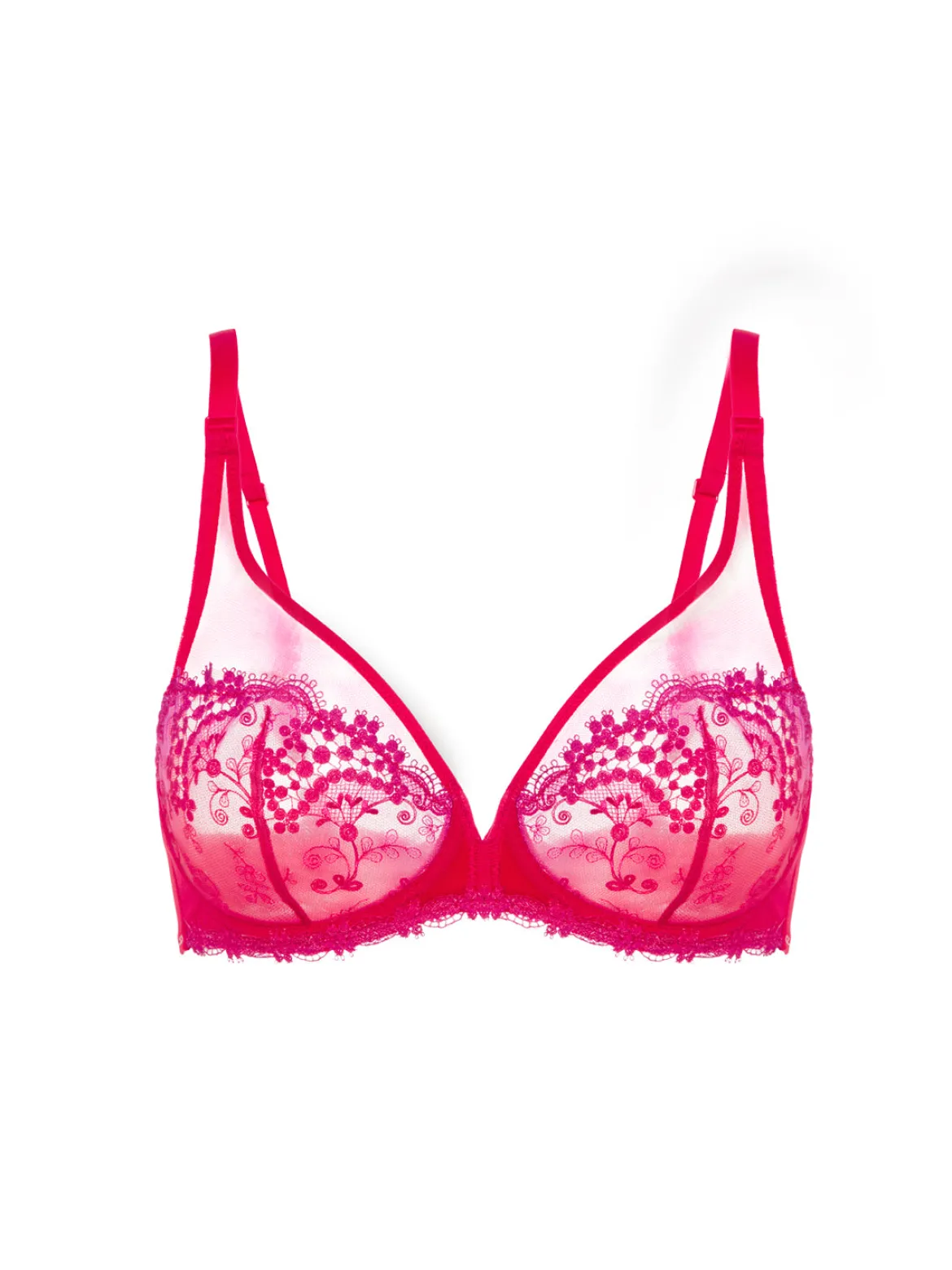 Soutien-gorge avec armature décolleté plongeant - Rouge Rainbow