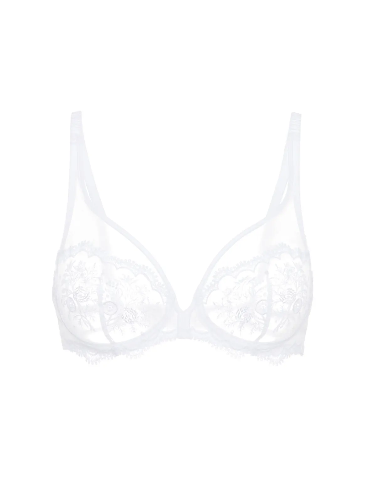 Soutien-gorge avec armature décolleté plongeant - Blanc