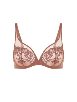 Soutien-gorge avec armature décolleté plongeant - Brun Tender
