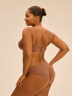 Soutien-gorge avec armature décolleté plongeant - Brun Tender