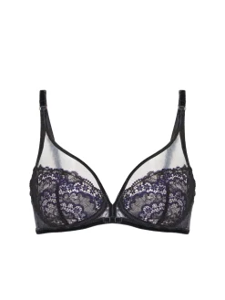 Soutien-gorge avec armature décolleté plongeant - Noir
