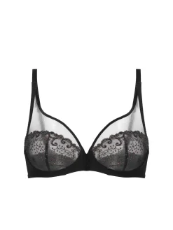 Soutien-gorge avec armature décolleté plongeant - Noir Gem