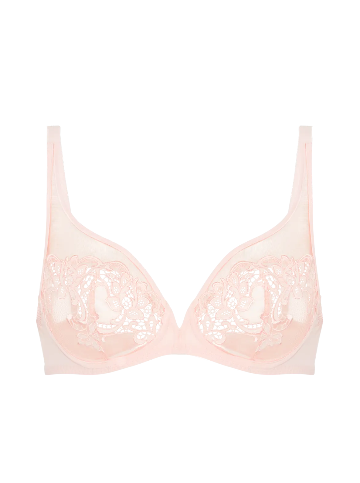 Soutien-gorge avec armature décolleté plongeant - Rose Nude