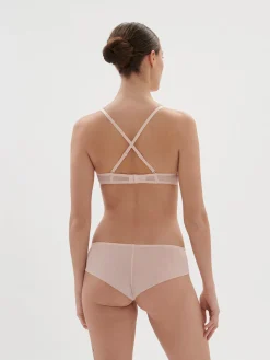 Soutien-gorge avec armature décolleté plongeant - Poudre pétale