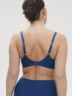 Soutien-gorge avec armatures décolleté - Bleu Poséidon