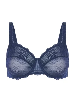 Soutien-gorge avec armatures décolleté carré - Bleu Cosmic