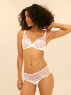 Soutien-gorge avec armatures décolleté plongeant - Blanc