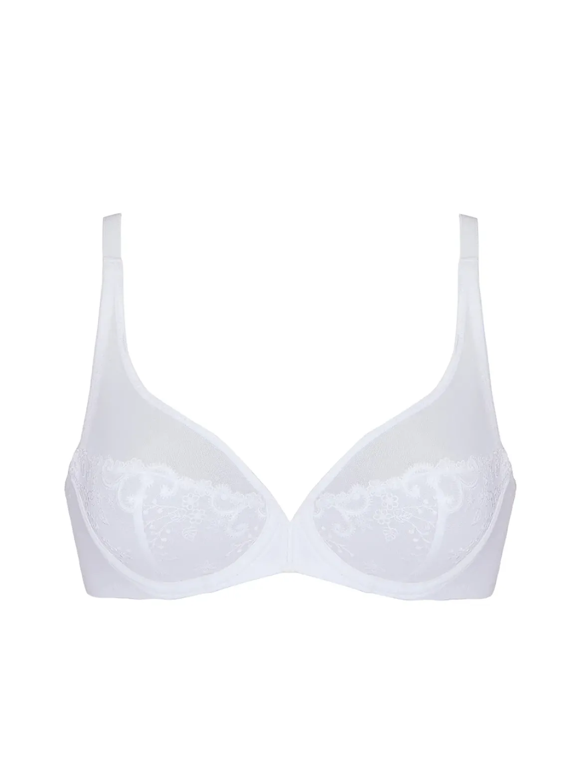 Soutien-gorge avec armatures décolleté plongeant - Blanc