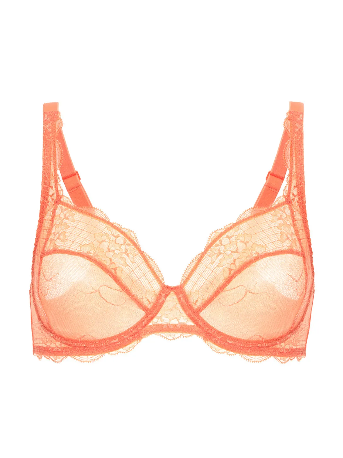 Soutien-gorge avec armatures décolleté carré - Abricot
