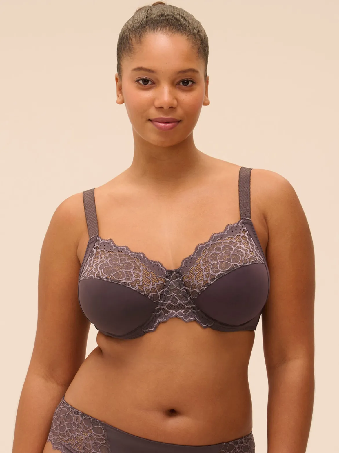 Soutien-gorge avec armatures emboitant - Gris Graphite