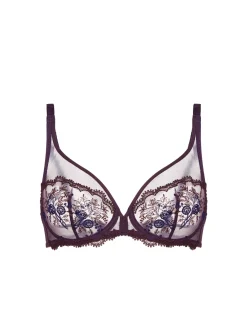 Soutien-gorge avec armatures décolleté plongeant - Figue