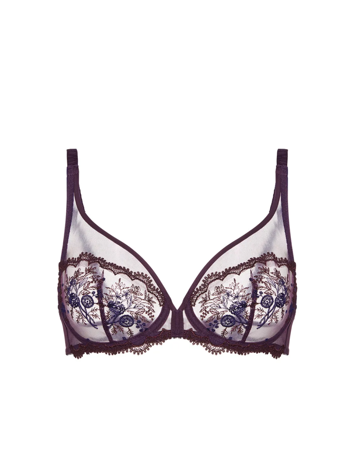 Soutien-gorge avec armatures décolleté plongeant - Figue
