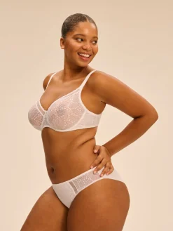 Soutien-gorge avec armatures moulé décolleté plongeant - Blanc