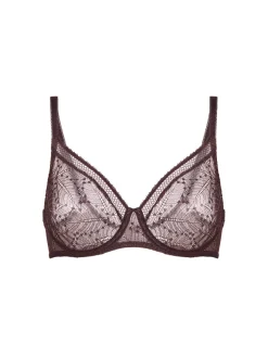 Soutien-gorge avec armatures moulé décolleté plongeant - Brun Foncé