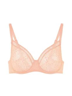 Soutien-gorge avec armatures moulé décolleté plongeant - Sable rosé