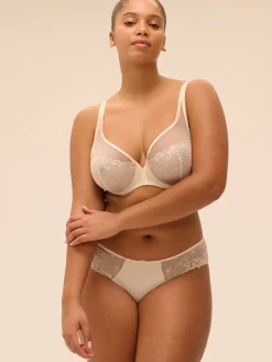 Soutien-gorge avec armatures décolleté plongeant - Beige Topaze