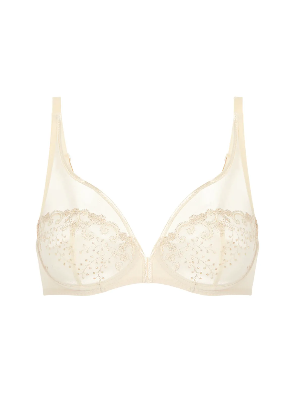 Soutien-gorge avec armatures décolleté plongeant - Beige Topaze