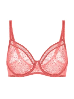 Soutien-gorge avec armatures moulé décolleté plongeant - Rose Texas