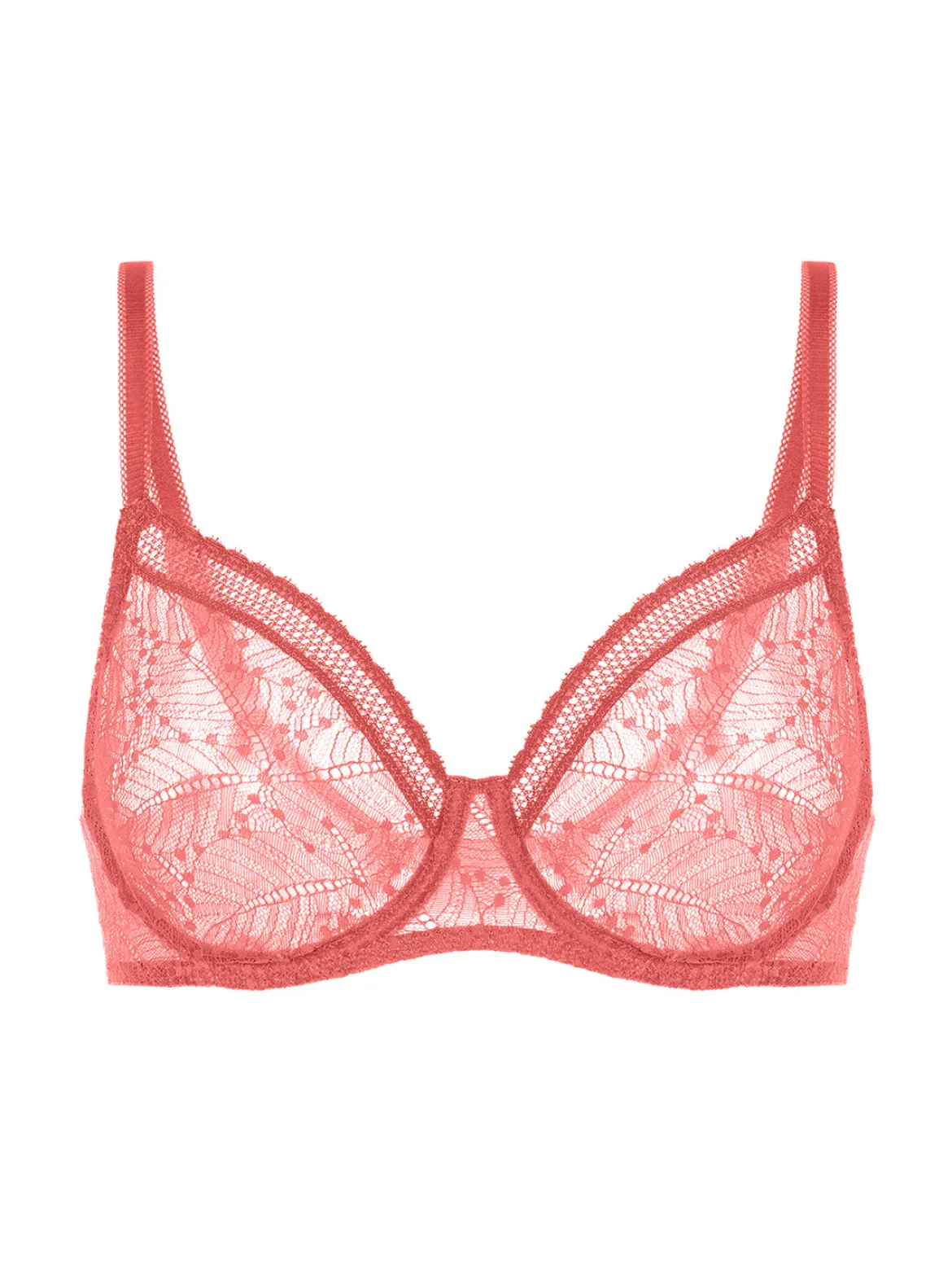 Soutien-gorge avec armatures moulé décolleté plongeant - Rose Texas