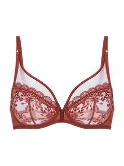Soutien-gorge avec armatures décolleté plongeant - Terre de Sienne