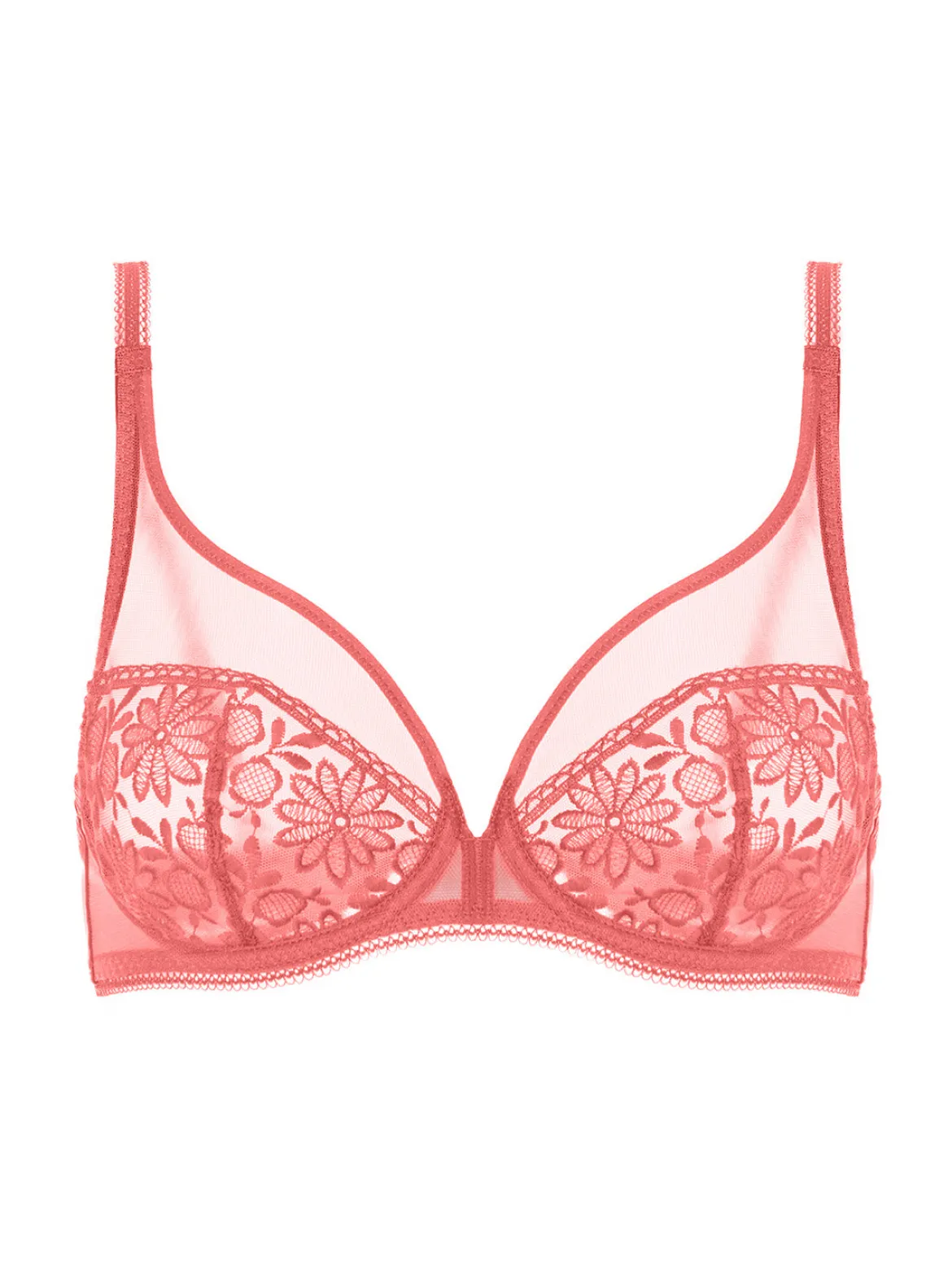 Soutien-gorge avec armatures décolleté plongeant - Rose Texas