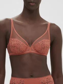 Soutien-gorge avec armatures décolleté plongeant - Rose Texas