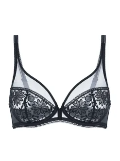 Soutien-gorge avec armatures décolleté plongeant - Noir