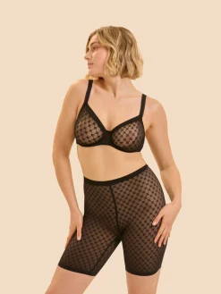 Soutien-gorge avec armatures moulé décolleté plongeant - Noir