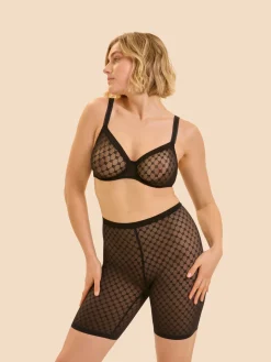 Soutien-gorge avec armatures moulé décolleté plongeant - Noir