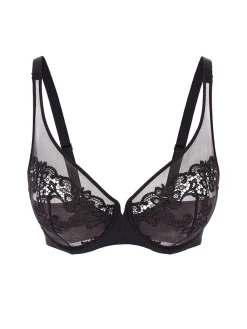 Soutien-gorge avec armatures décolleté plongeant - Noir