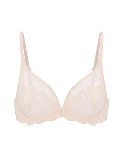 Soutien-gorge avec armatures décolleté plongeant - Rose sakura