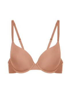 Soutien-gorge coque emboitante décolleté plongeant - Amaretto