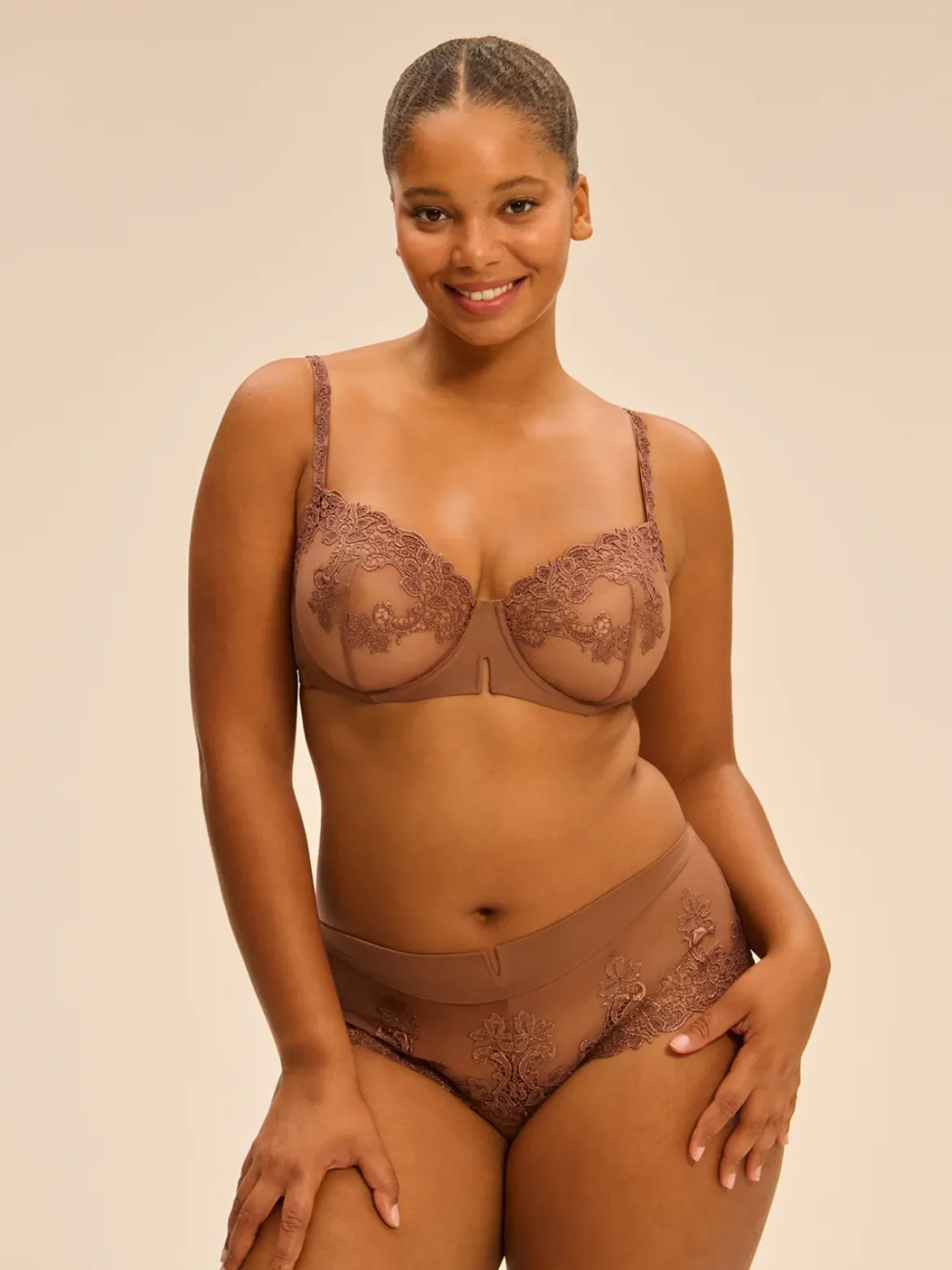 Soutien-gorge corbeille - Brun Tender