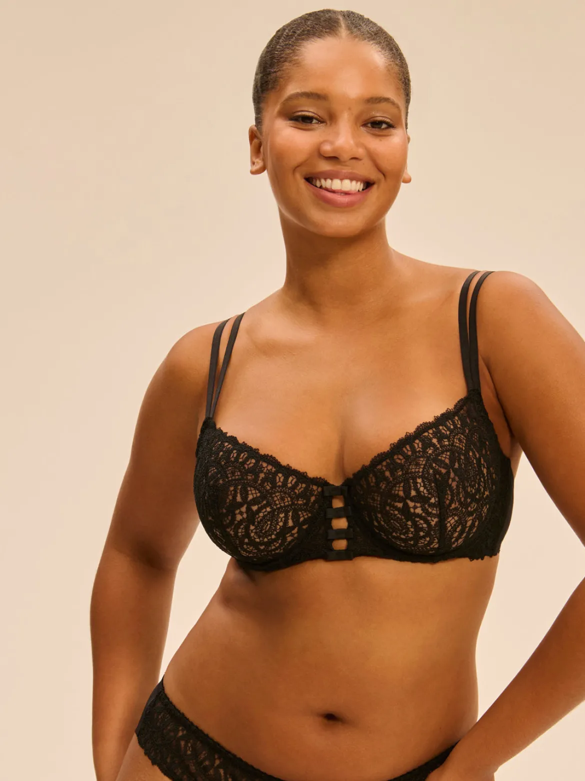 Soutien-gorge corbeille - Noir