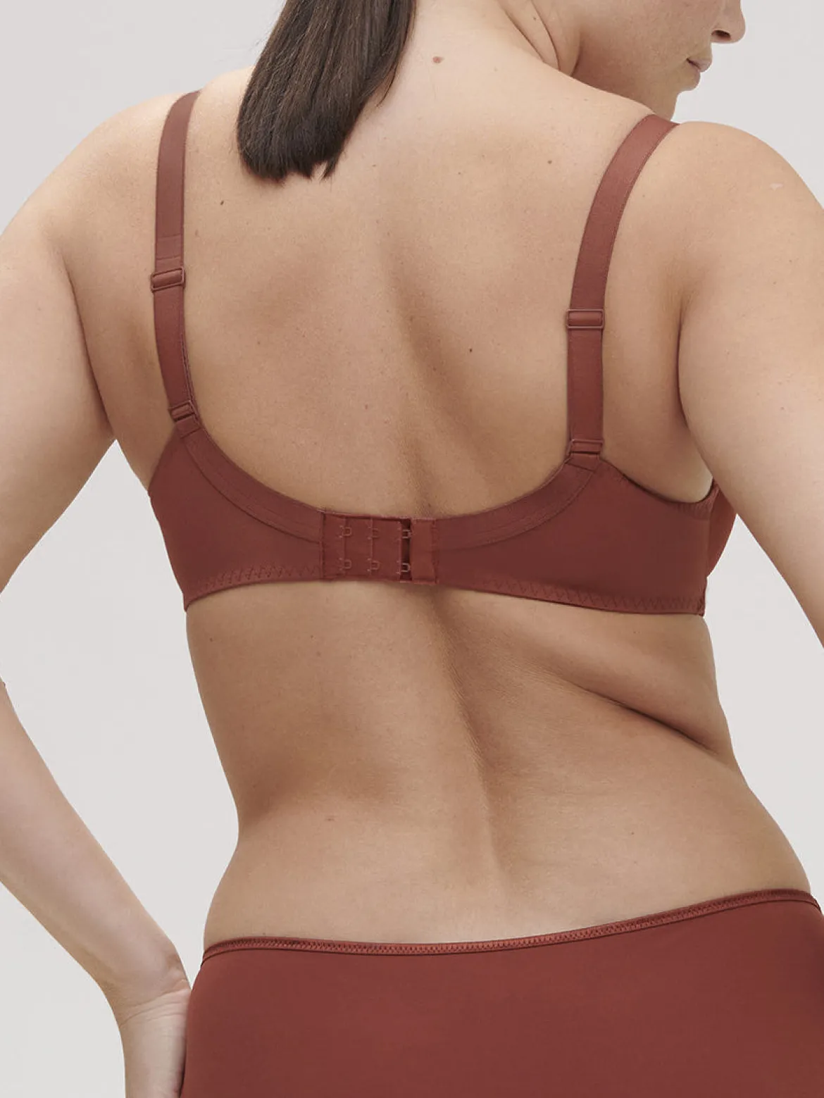 Soutien-gorge décolleté carré en spacer 3D - Brun Canyon