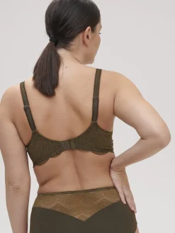 Soutien-gorge décolleté carré en spacer 3D - Vert Aventure