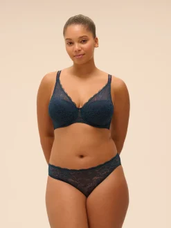 Soutien-gorge décolleté carré en spacer 3D - Saphir