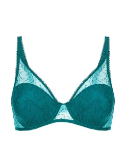Soutien-gorge décolleté carré en spacer 3D - Vert émeraude
